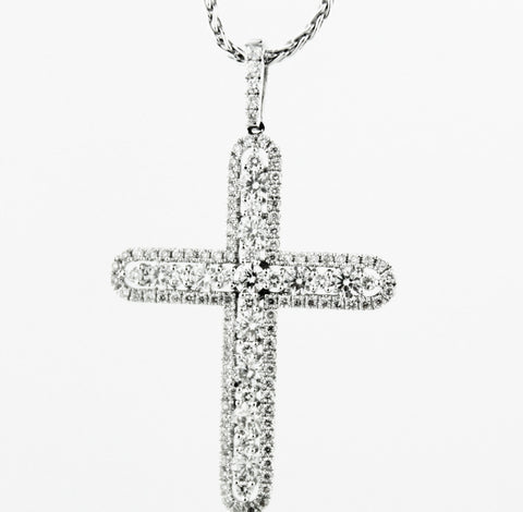 Diamond Cross Necklace - Kuhn's Jewelers - 1