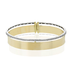 18K 2-Tone Diamond Bangle