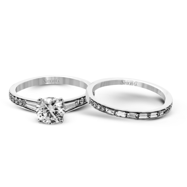 18K White Gold Diamond wedding set