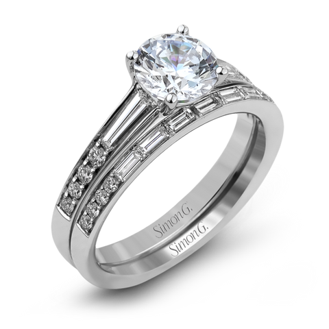 18K White Gold Diamond wedding set