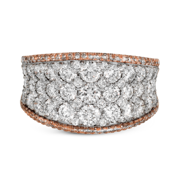 MR2619 18K Rose & White Gold Ring - Kuhn's Jewelers - Front
