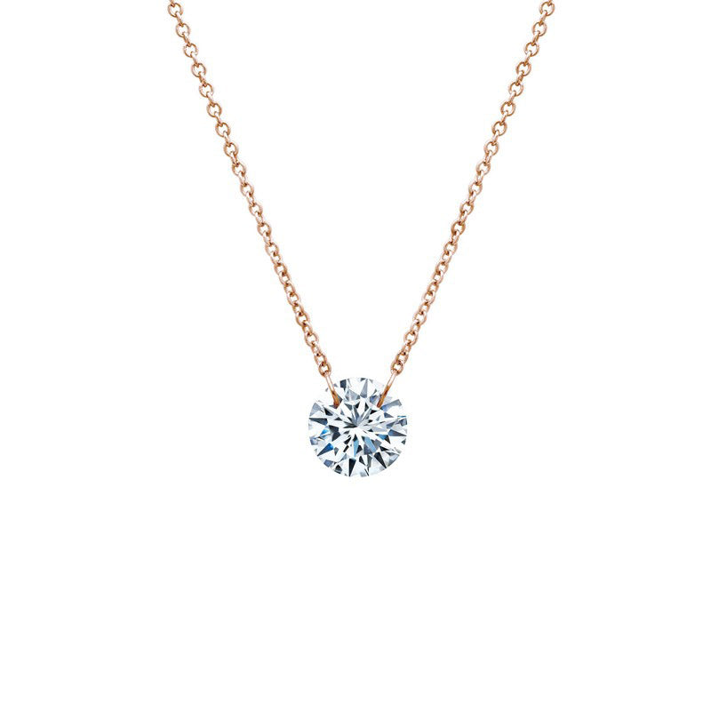 Lassaire Diamond shimmer Necklace - rose gold