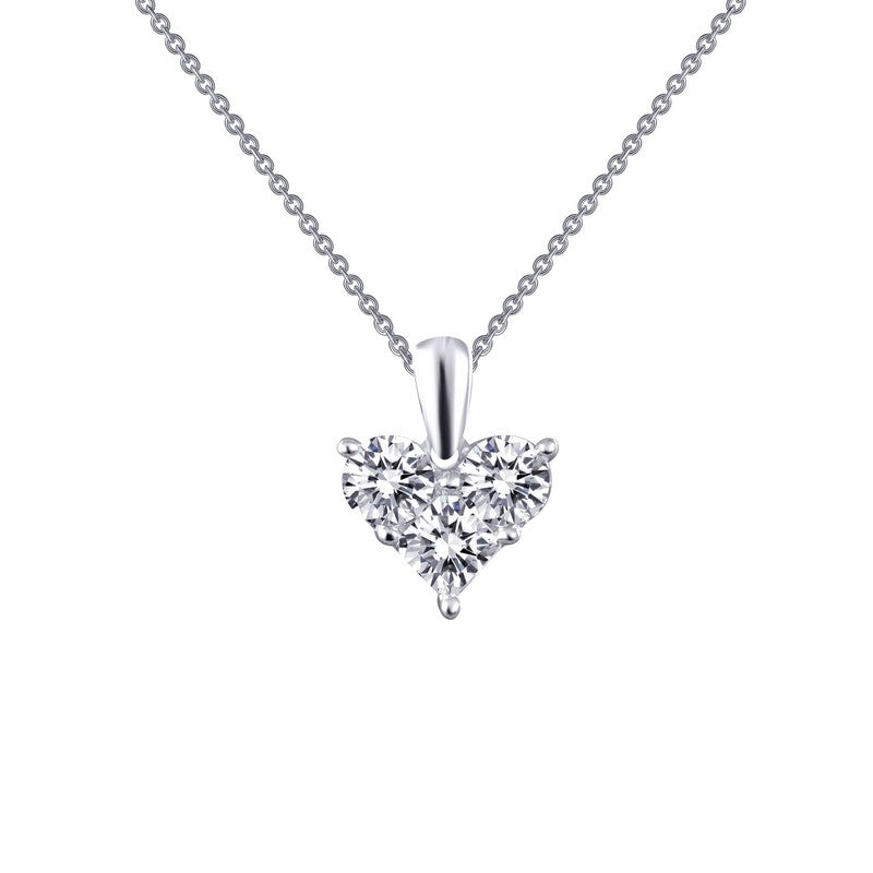 Lassaire Diamond Swirl Heart Necklace