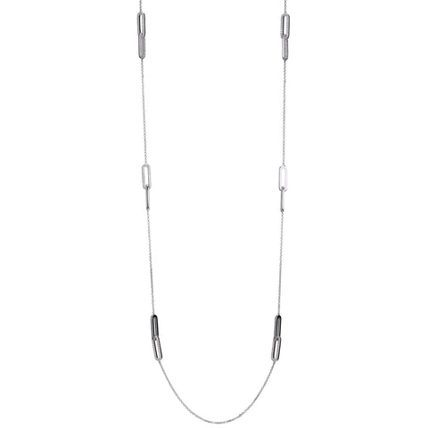 Crystal Open Link Station Necklace