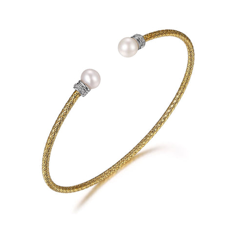 Pearl and Crystal Mesh Cuff
