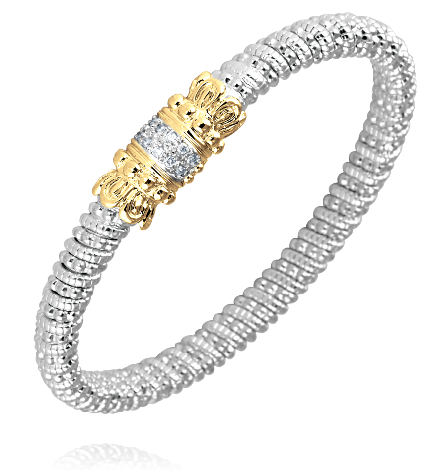 Vahan - 14K Gold & Sterling Silver, Diamond Bracelet - Kuhn's Jewelers - 20892D